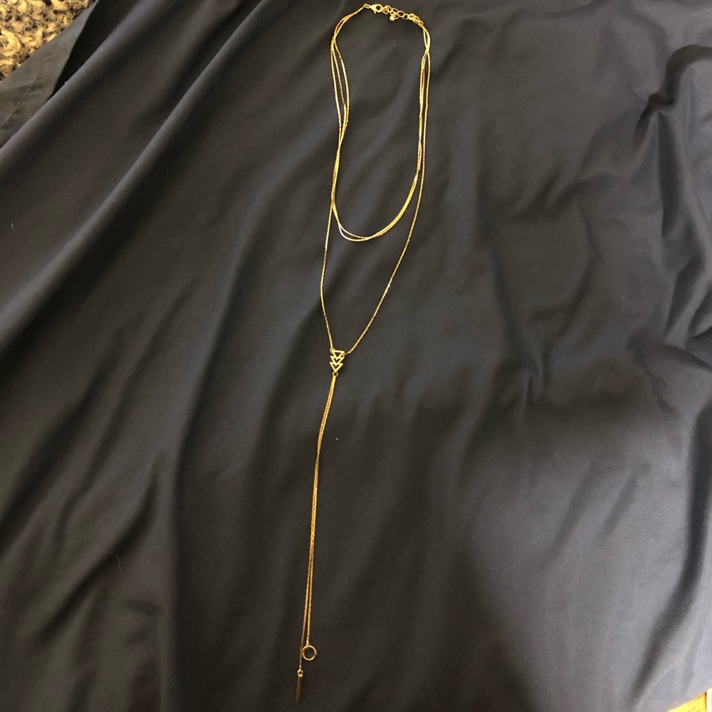 Double Layered Necklace & Single HOMEMADE Gem